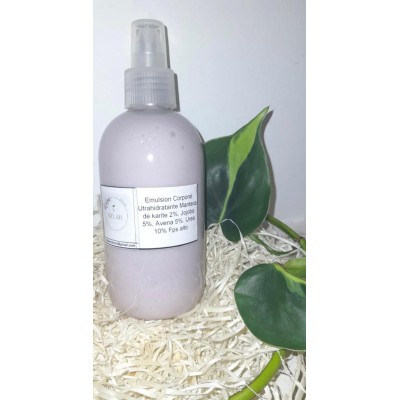 Emulsión Corporal Ultrahidratante con Manteca de Karité 2%, E.G.  Jojoba 5%, E.G. Avena 5%, Urea 10% FPS, base emulsión